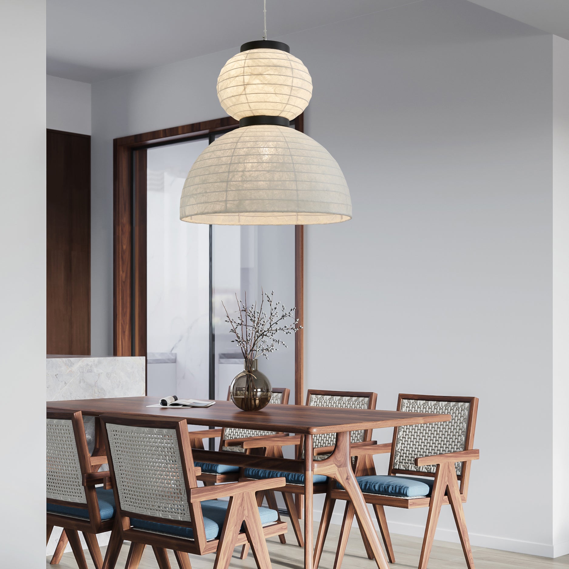 Modern Silk Pendant Light - Blowlighting