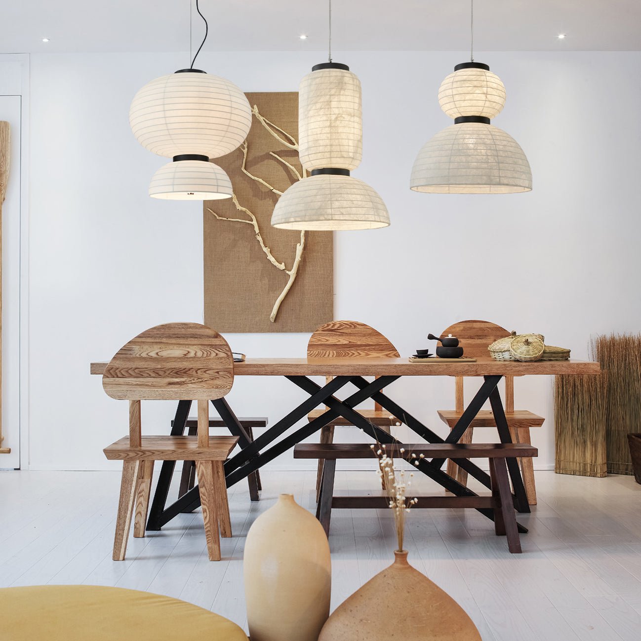 Modern Silk Pendant Light - Blowlighting