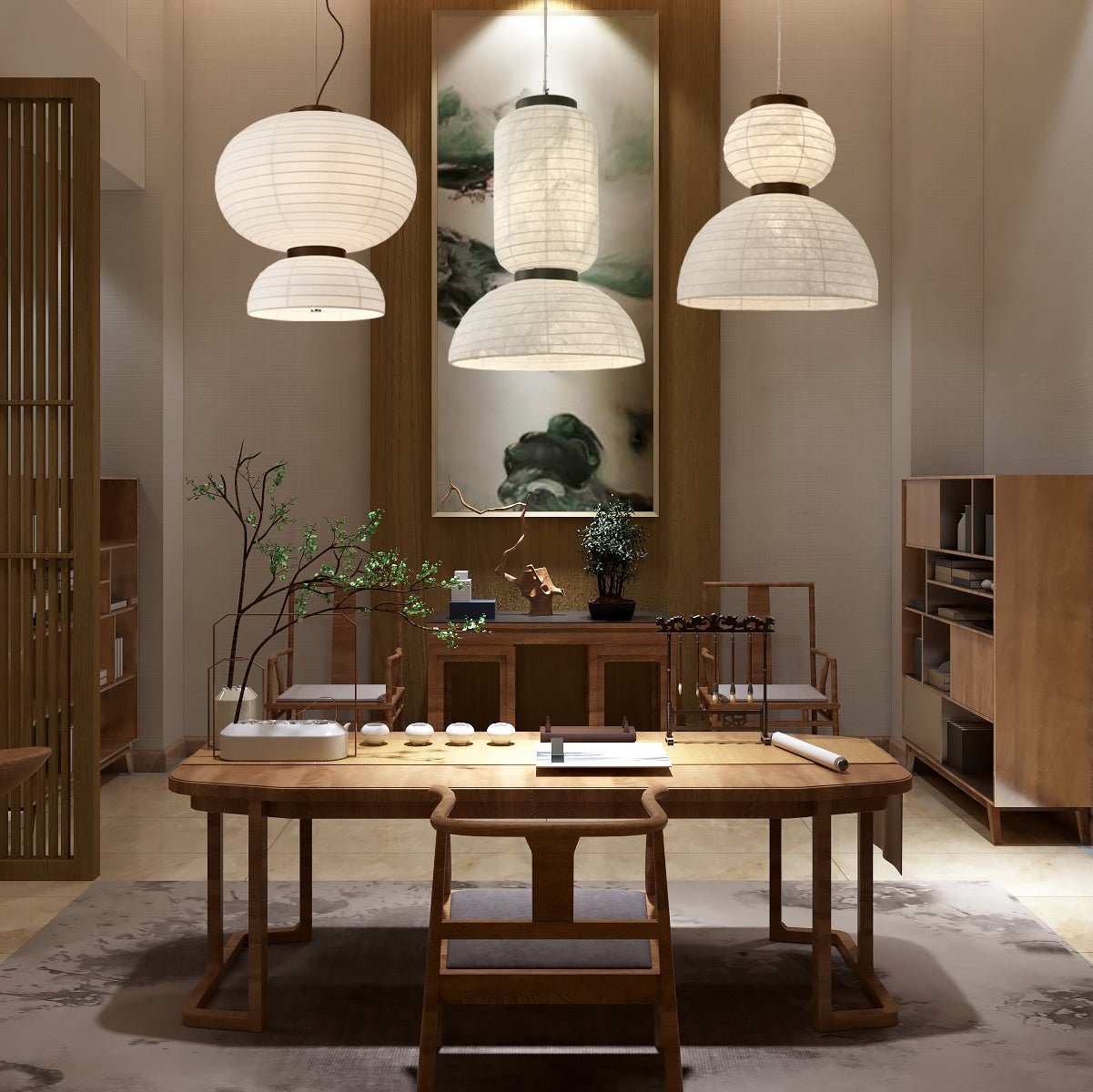 Modern Silk Pendant Light - Blowlighting