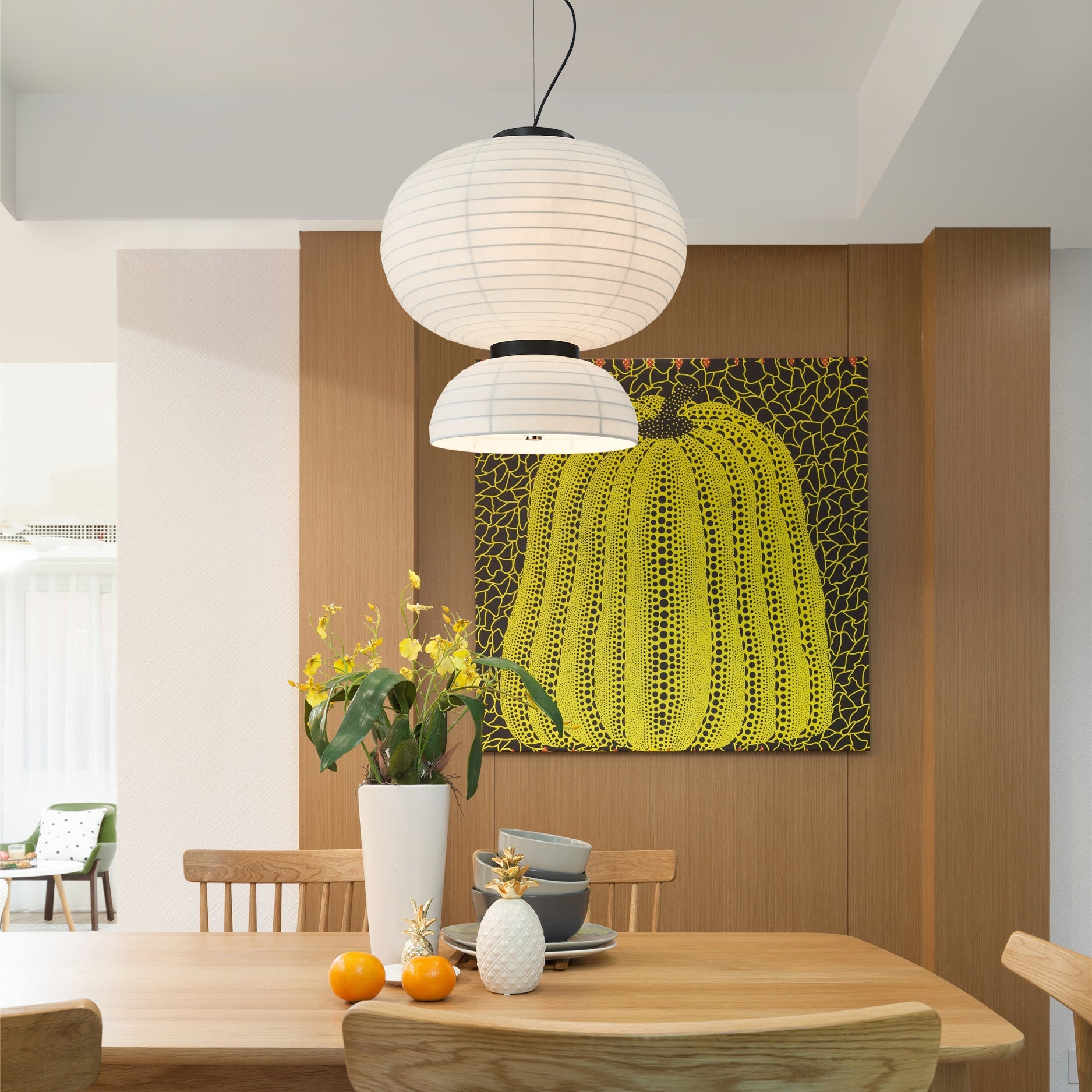Modern Silk Pendant Light - Blowlighting
