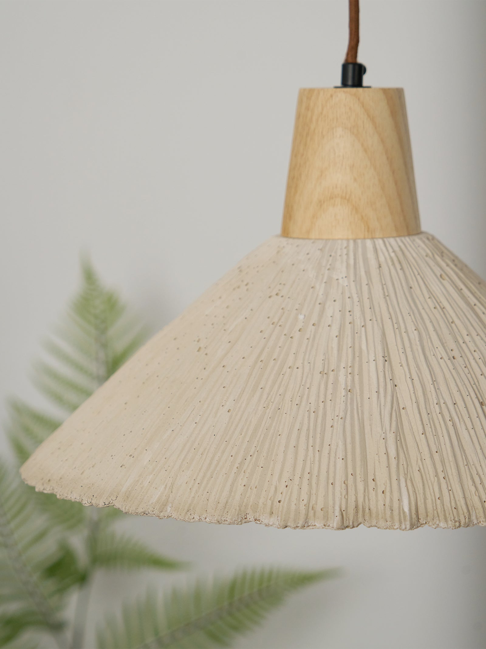 Concrete Pleated Pendant Lamp - Blowlighting
