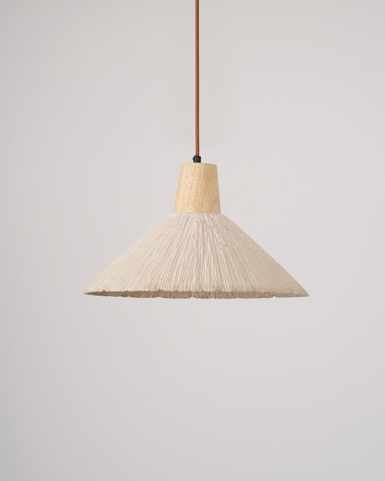 Concrete Pleated Pendant Lamp - Blowlighting
