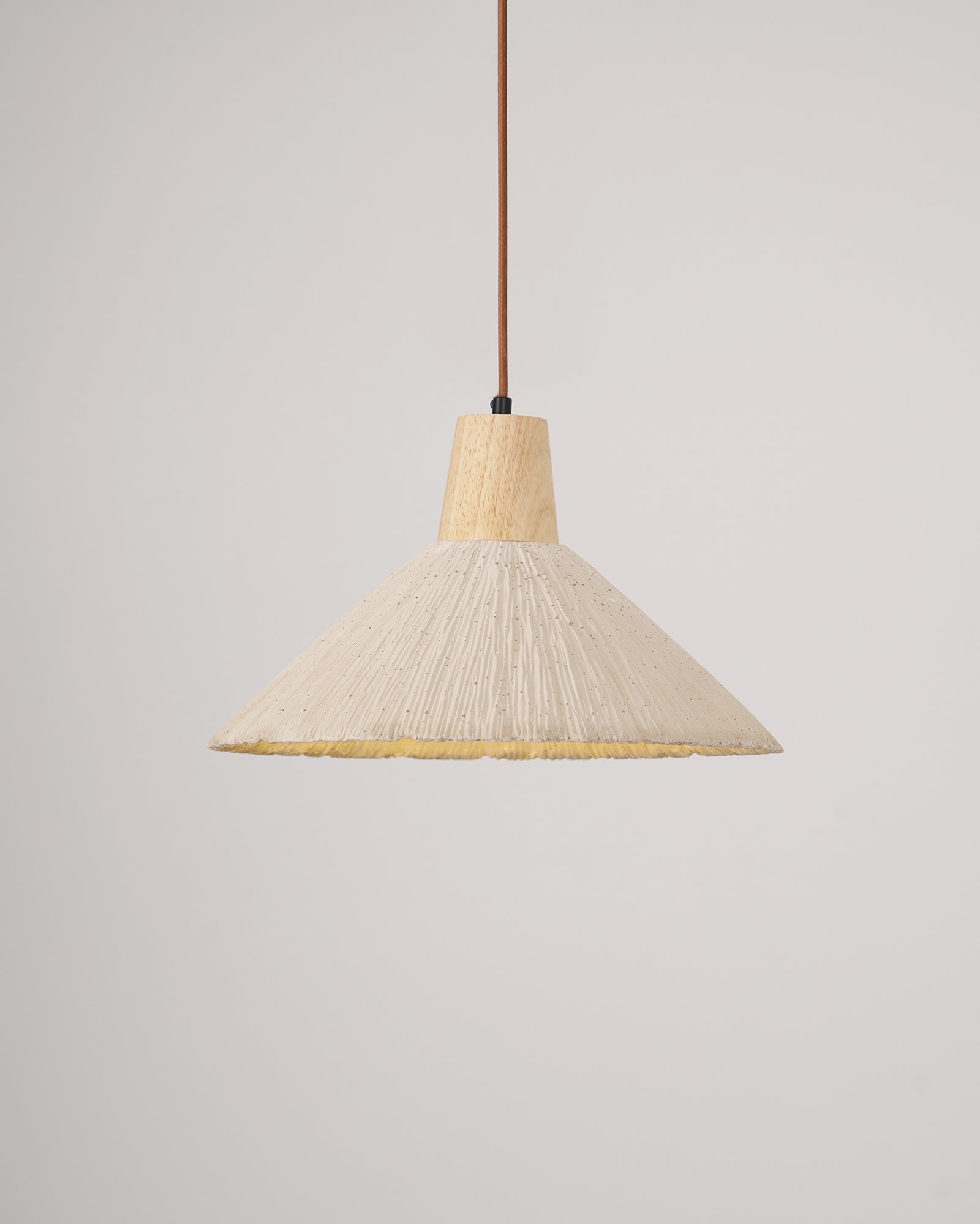Concrete Pleated Pendant Lamp - Blowlighting