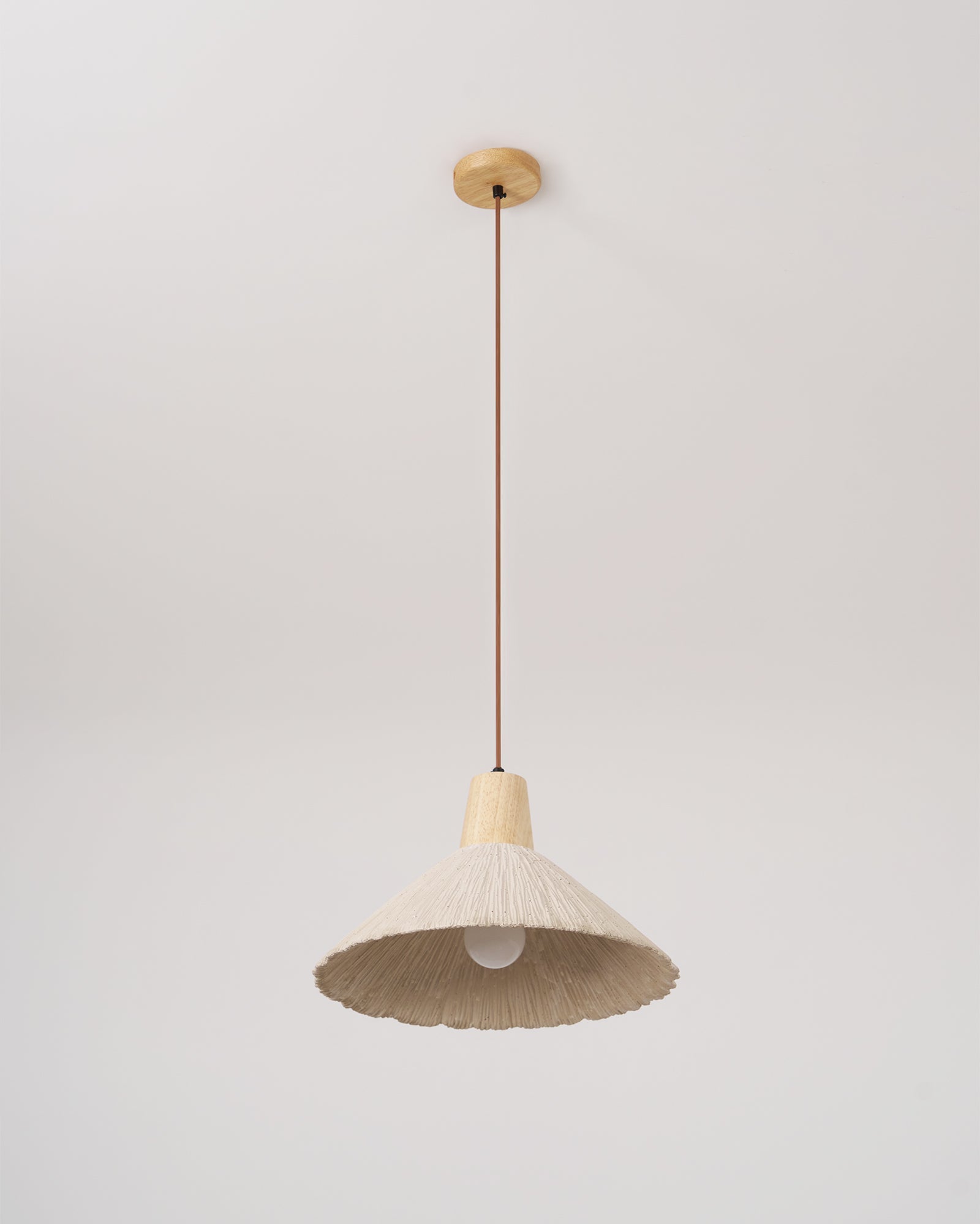 Concrete Pleated Pendant Lamp - Blowlighting