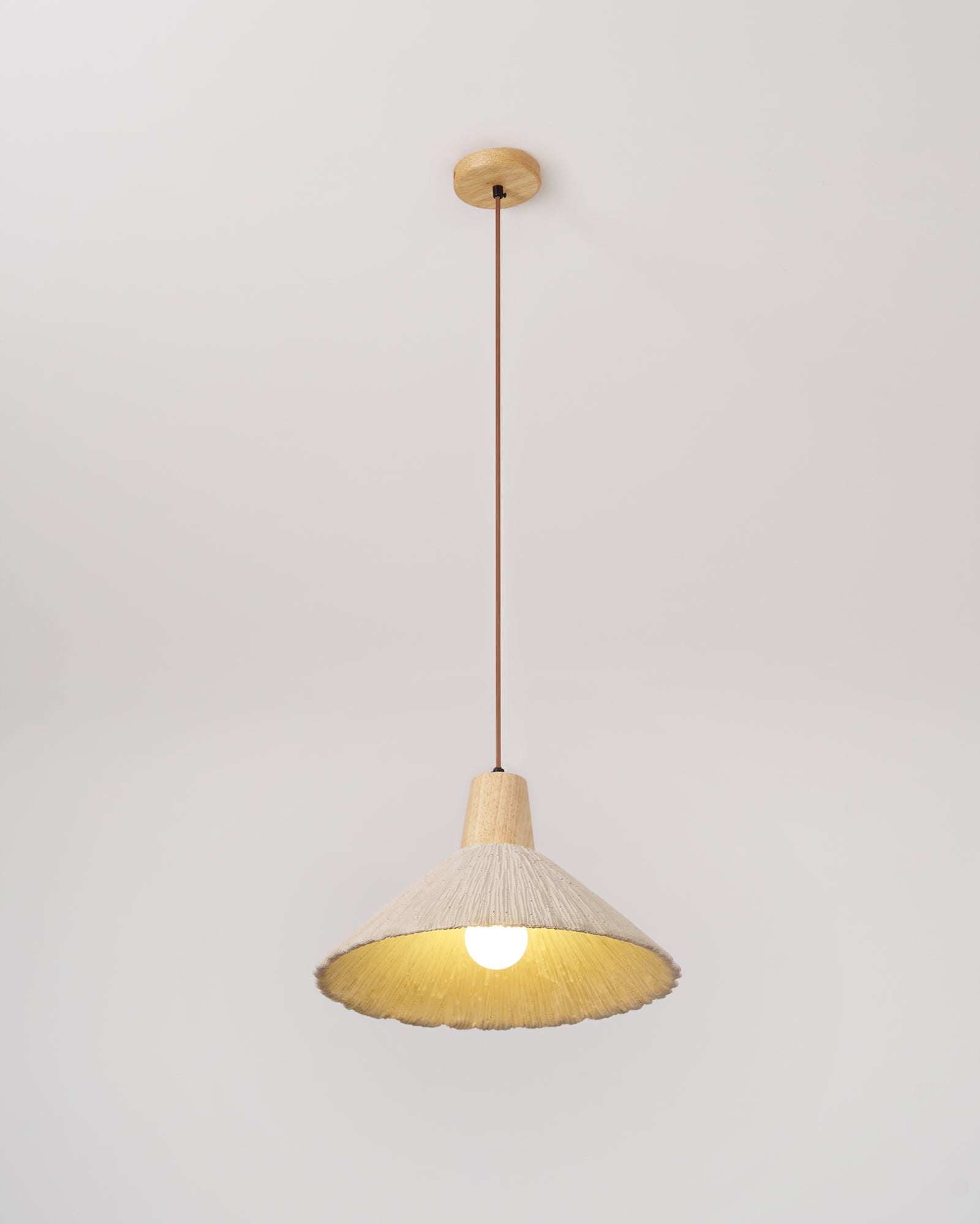 Concrete Pleated Pendant Lamp - Blowlighting