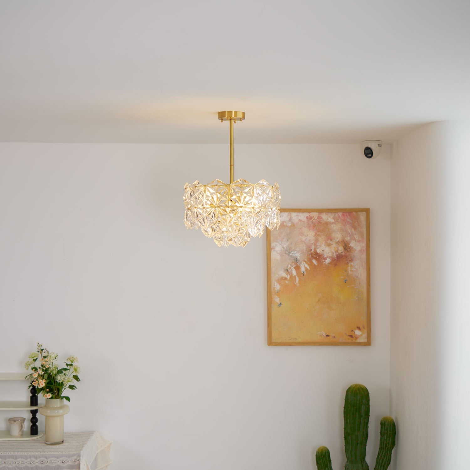 Snowflake Glass Chandelier - Blowlighting