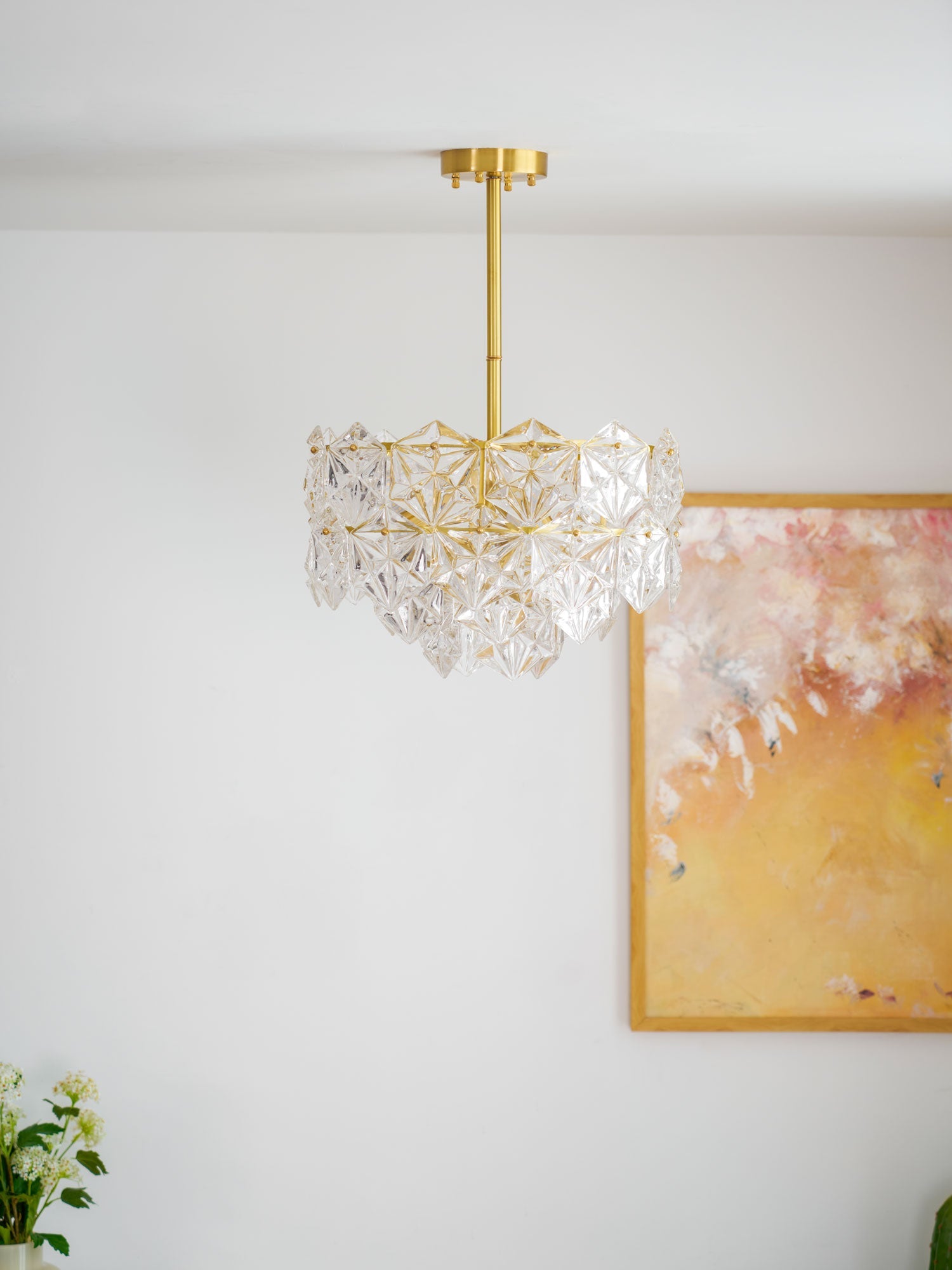 Snowflake Glass Chandelier - Blowlighting