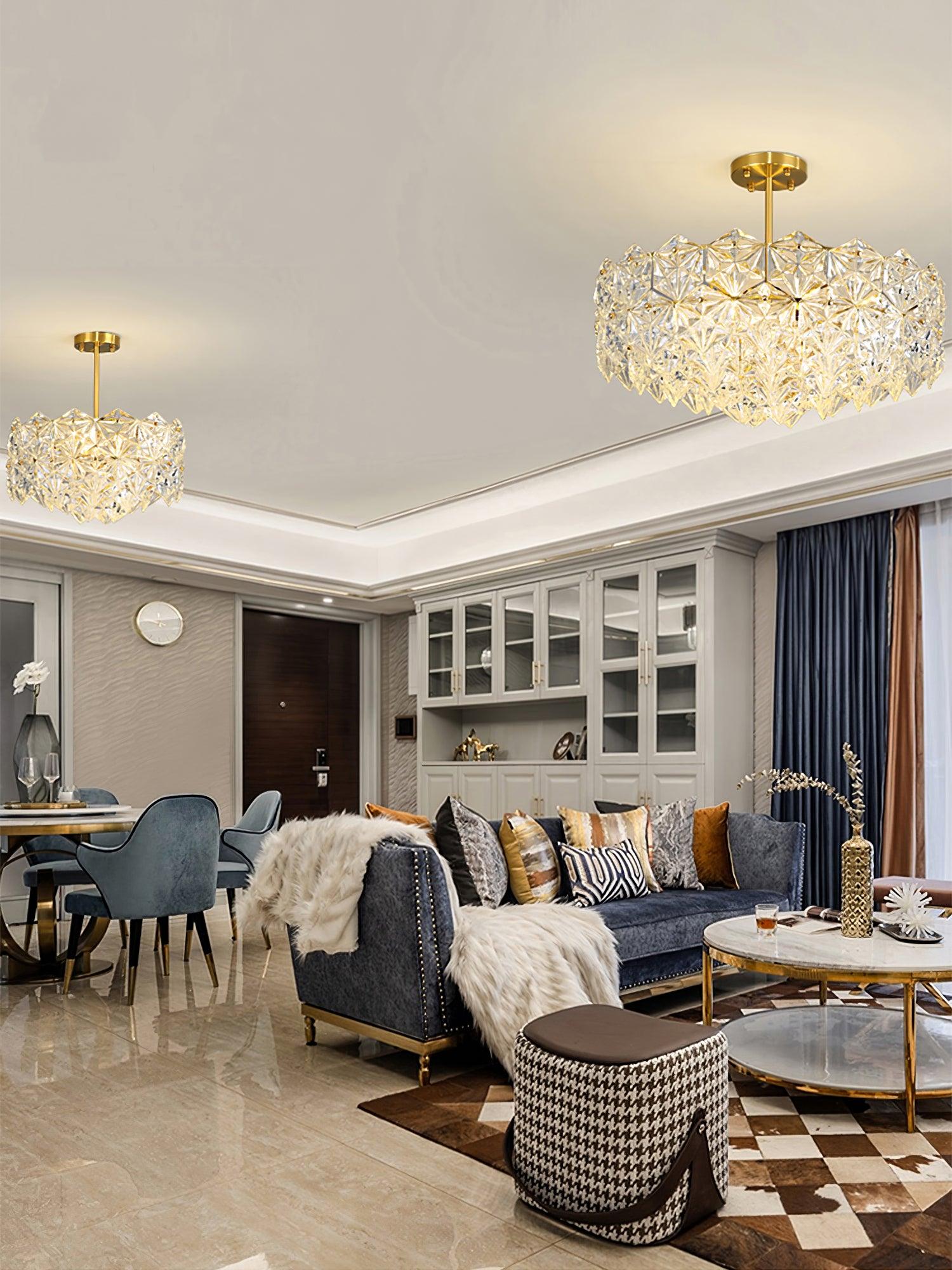 Snowflake Glass Chandelier - Blowlighting