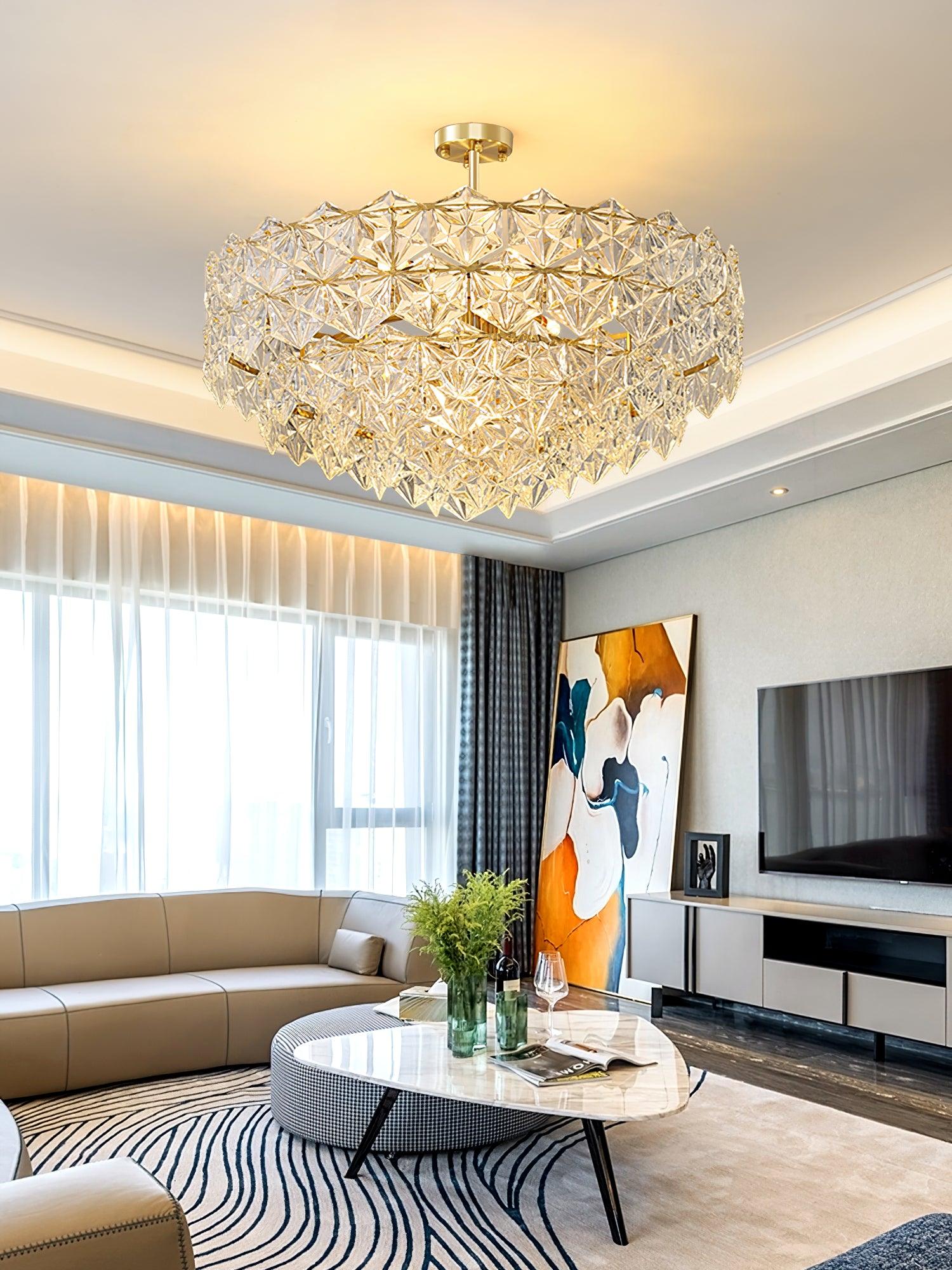 Snowflake Glass Chandelier - Blowlighting