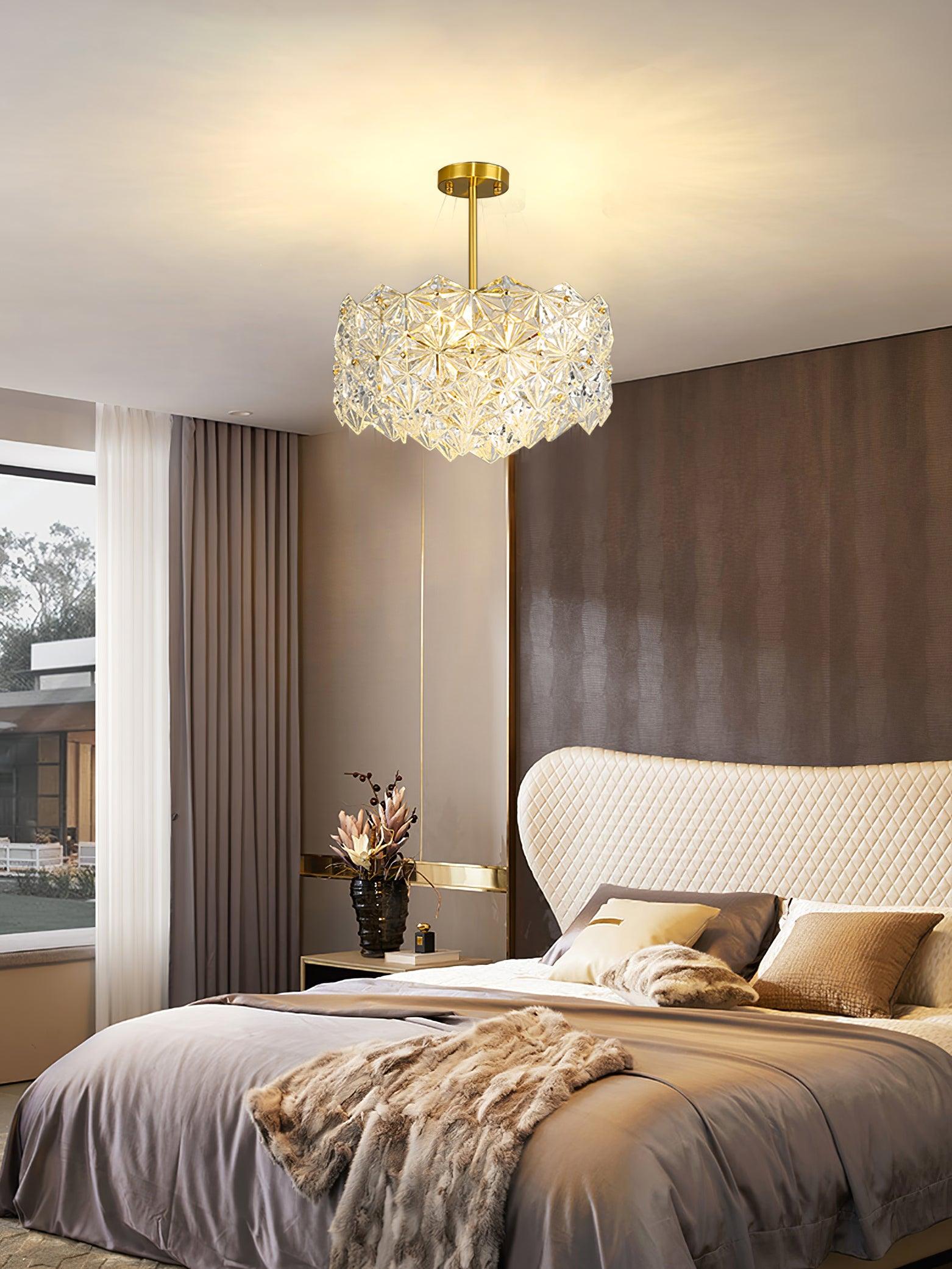 Snowflake Glass Chandelier - Blowlighting