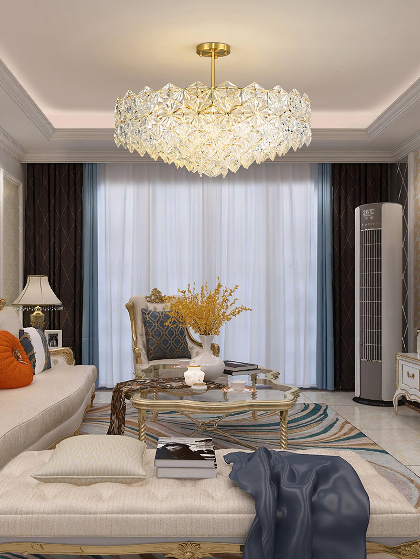 Snowflake Glass Chandelier - Blowlighting