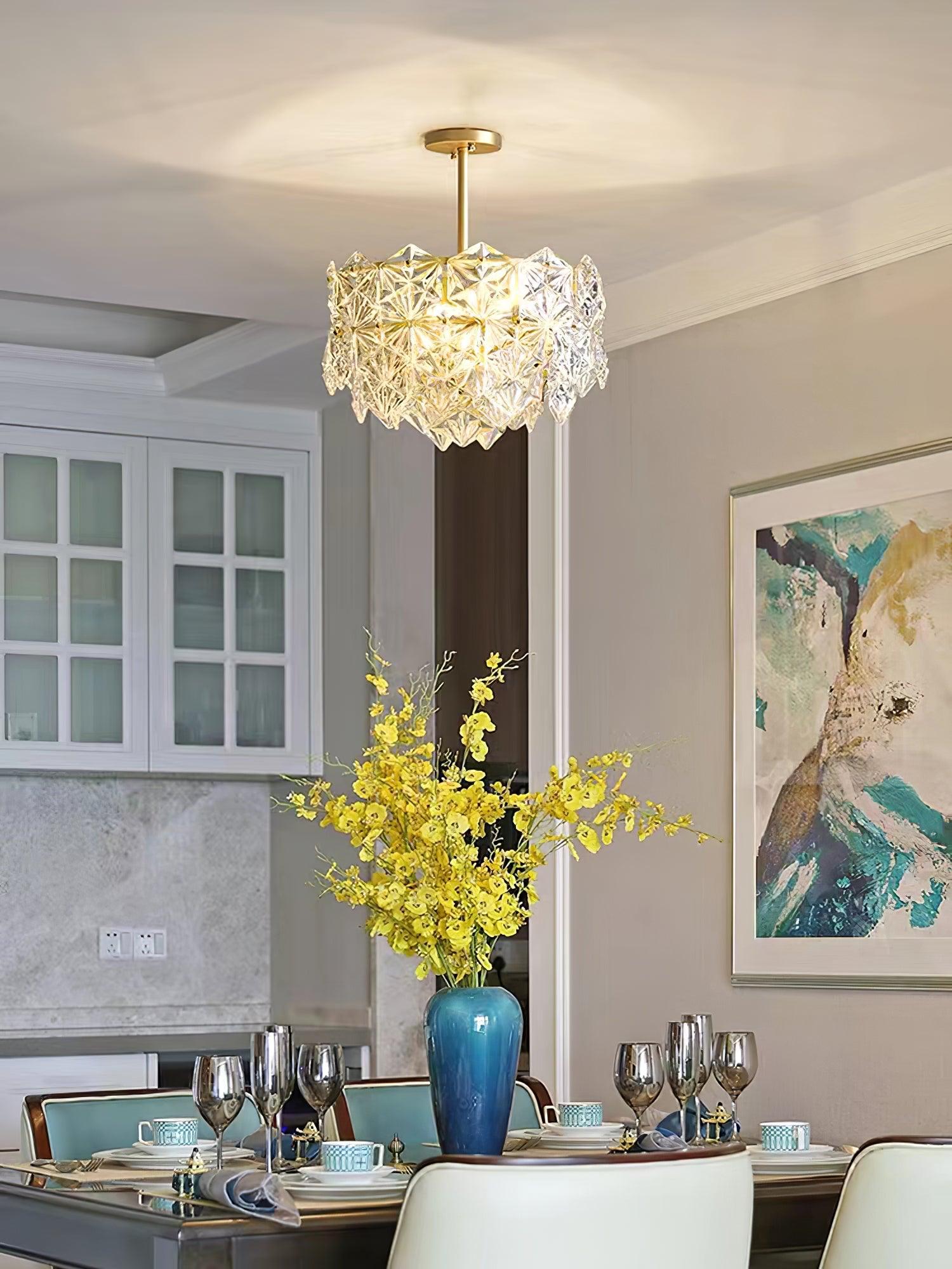 Snowflake Glass Chandelier - Blowlighting