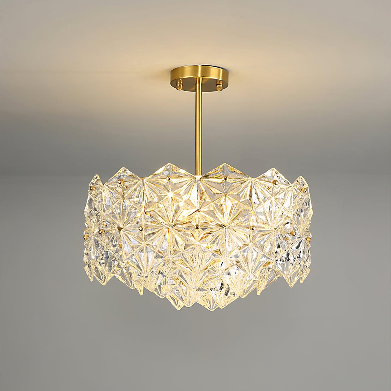 Snowflake Glass Chandelier - Blowlighting