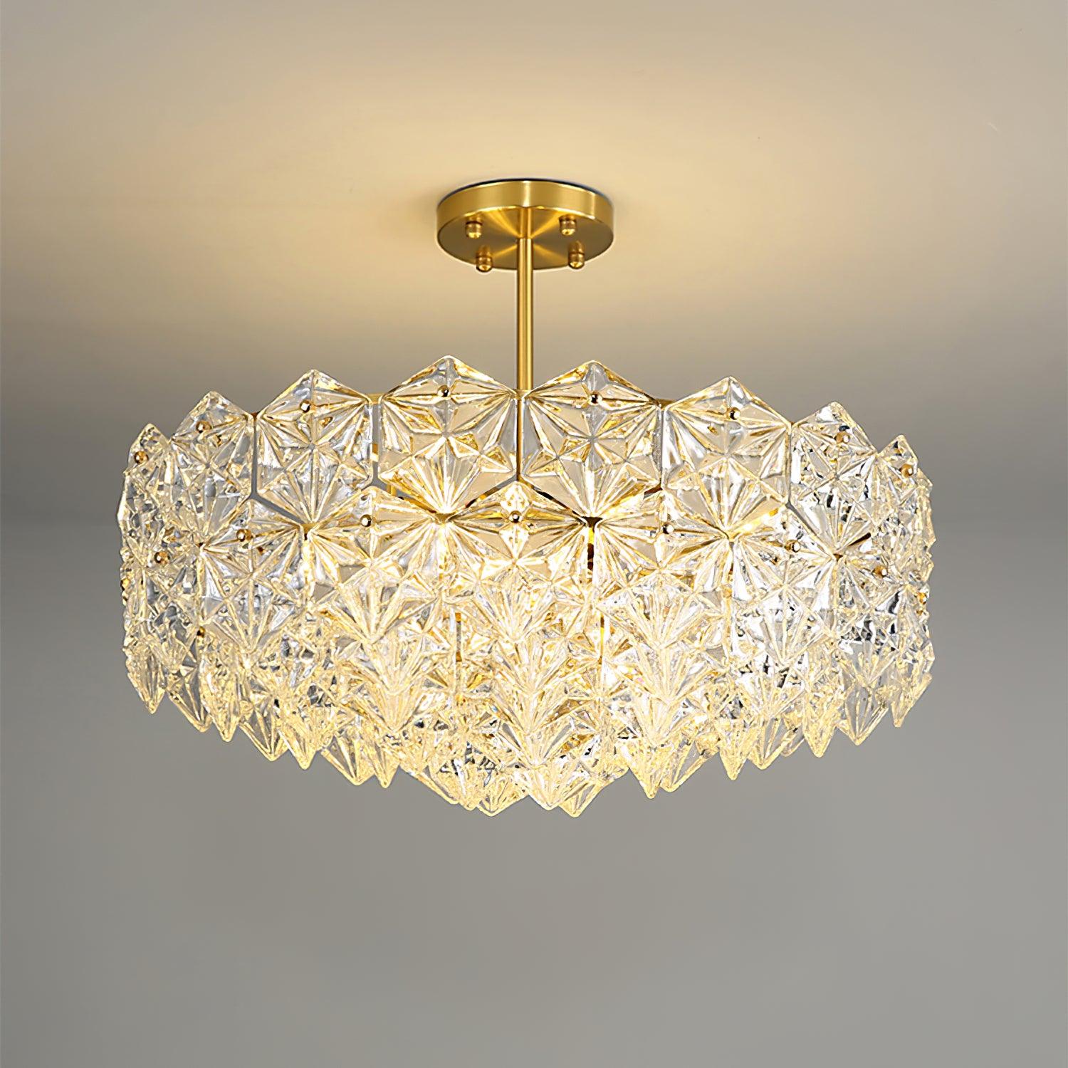 Snowflake Glass Chandelier - Blowlighting