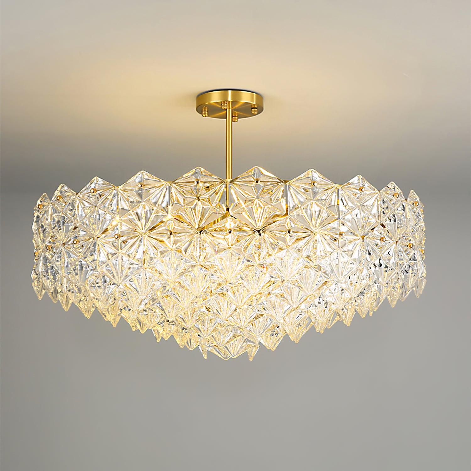 Snowflake Glass Chandelier - Blowlighting