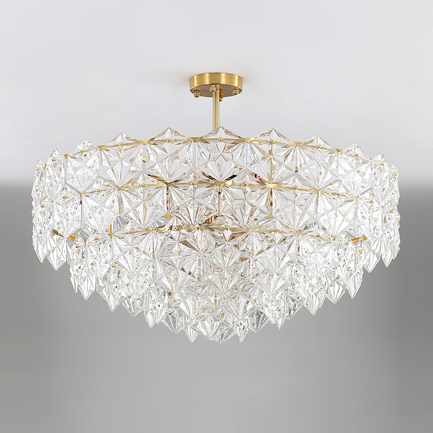 Snowflake Glass Chandelier - Blowlighting