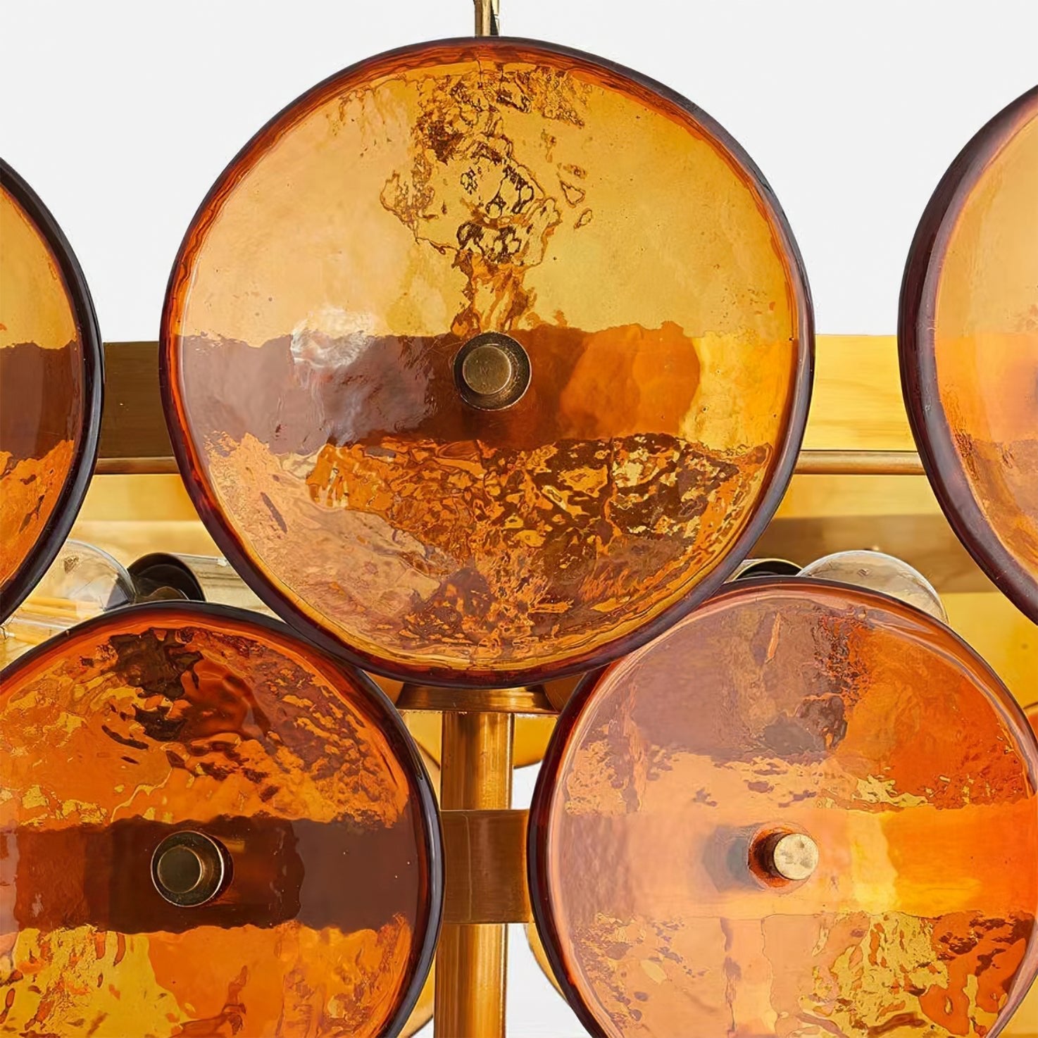 Aurora Chandelier Murano Glass Disc Vintage - Blowlighting