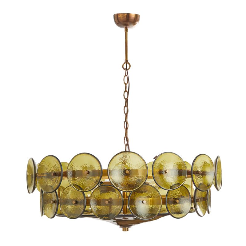 Aurora Chandelier Murano Glass Disc Vintage - Blowlighting