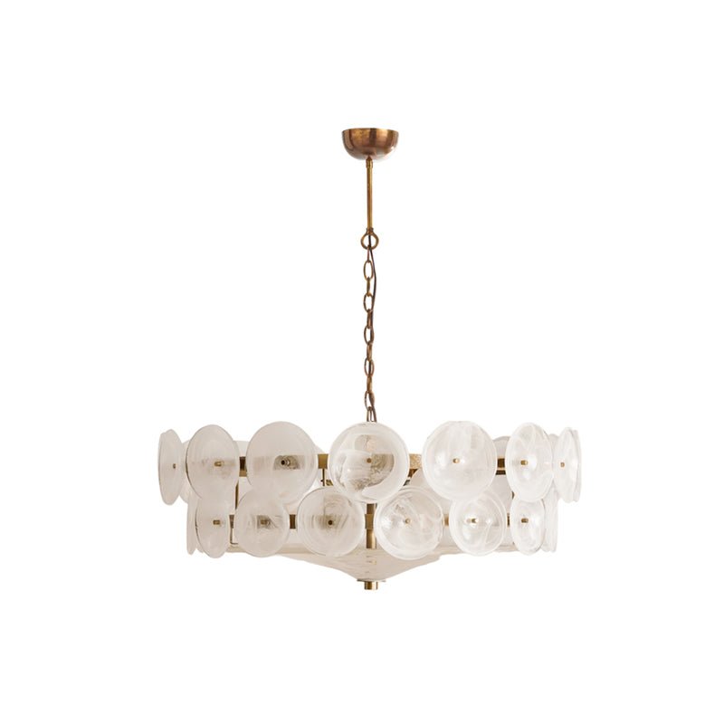 Aurora Chandelier Murano Glass Disc Vintage - Blowlighting