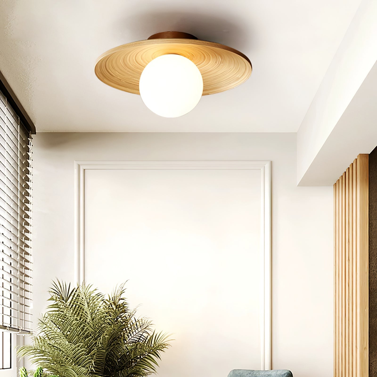 Soluna Wood Ceiling Light - Blowlighting