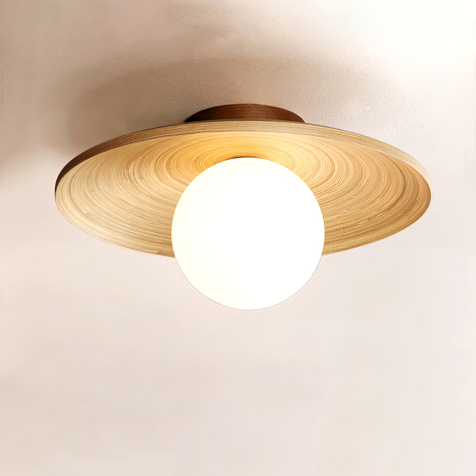 Soluna Wood Ceiling Light - Blowlighting