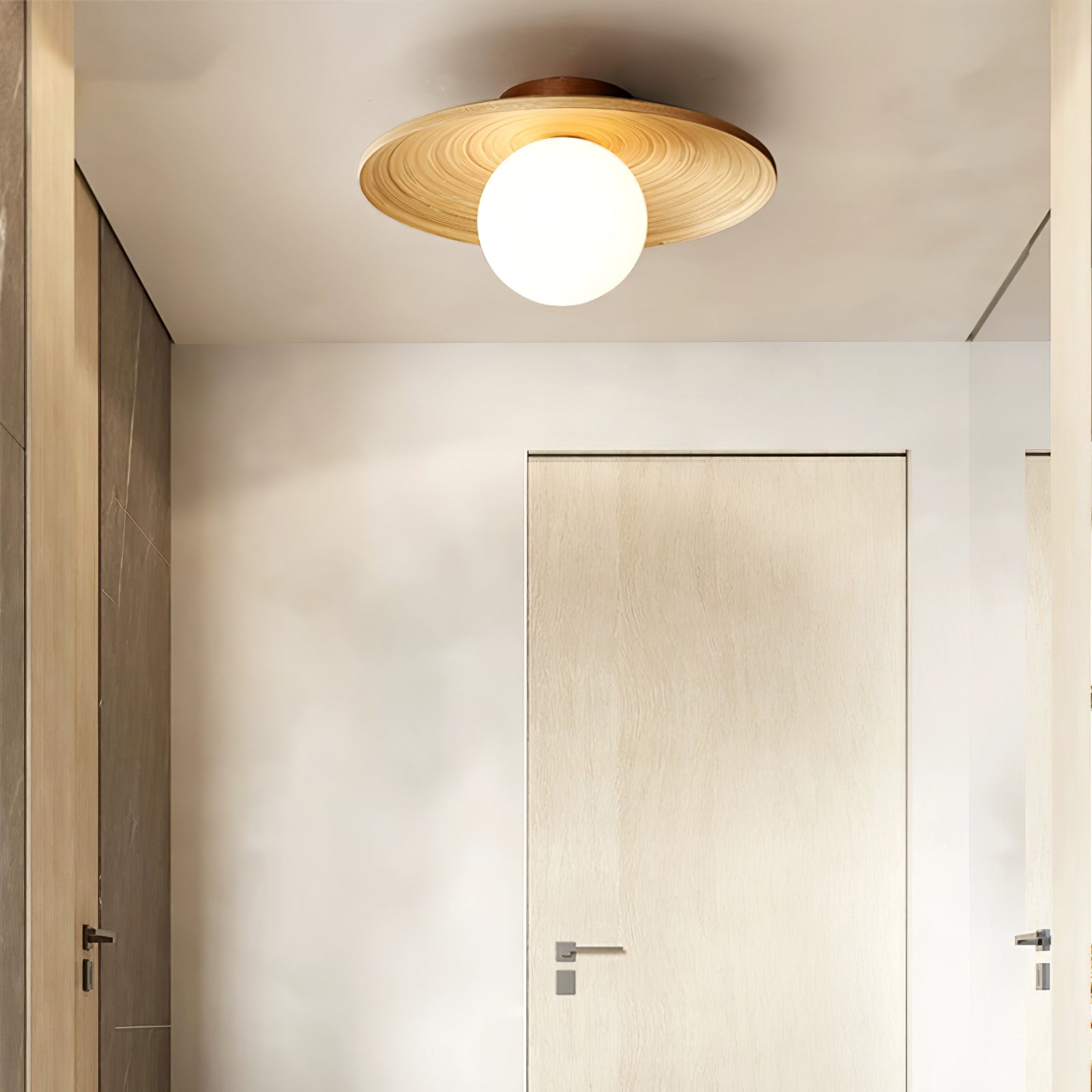 Soluna Wood Ceiling Light - Blowlighting