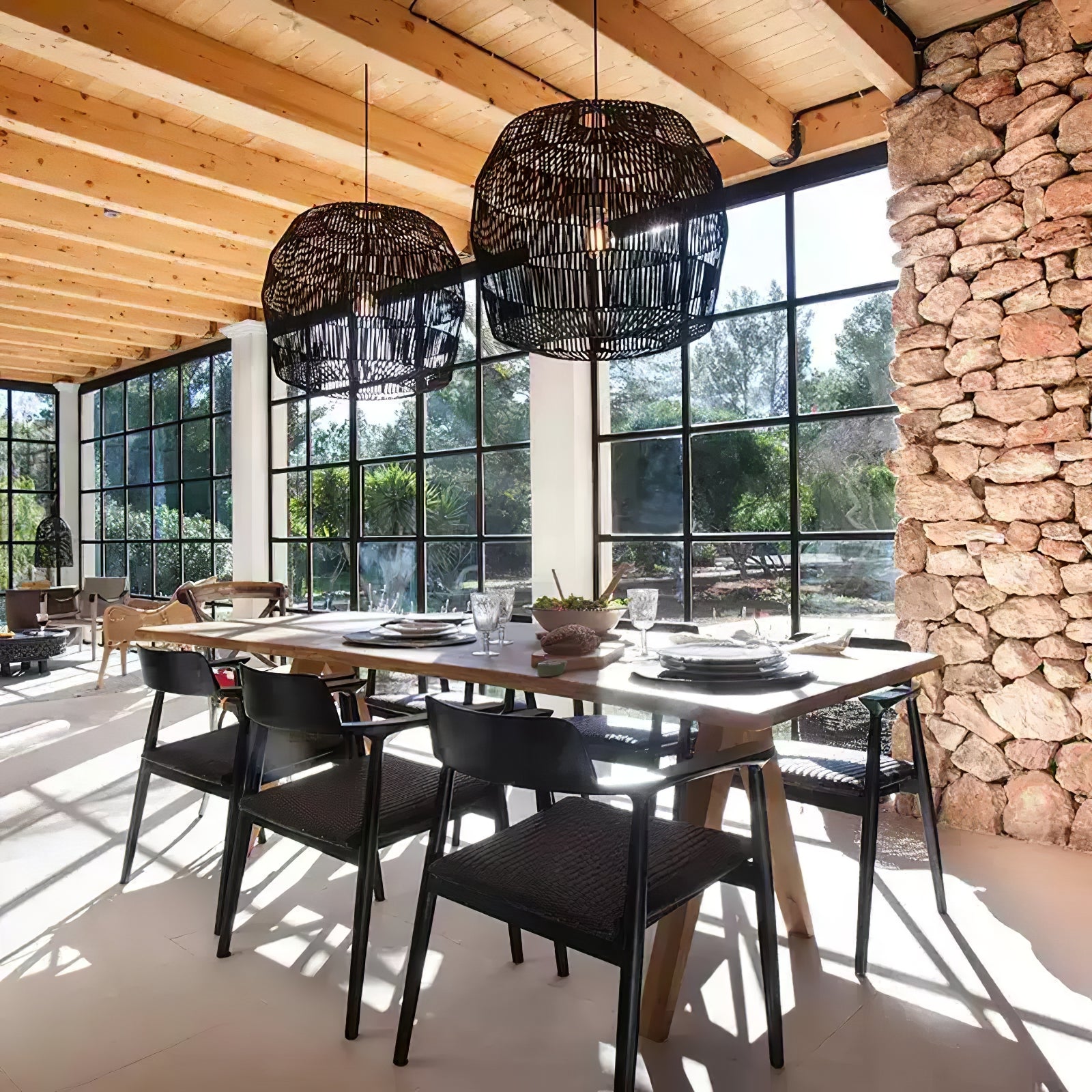 Cucarel Rattan Pendant Light - Blowlighting