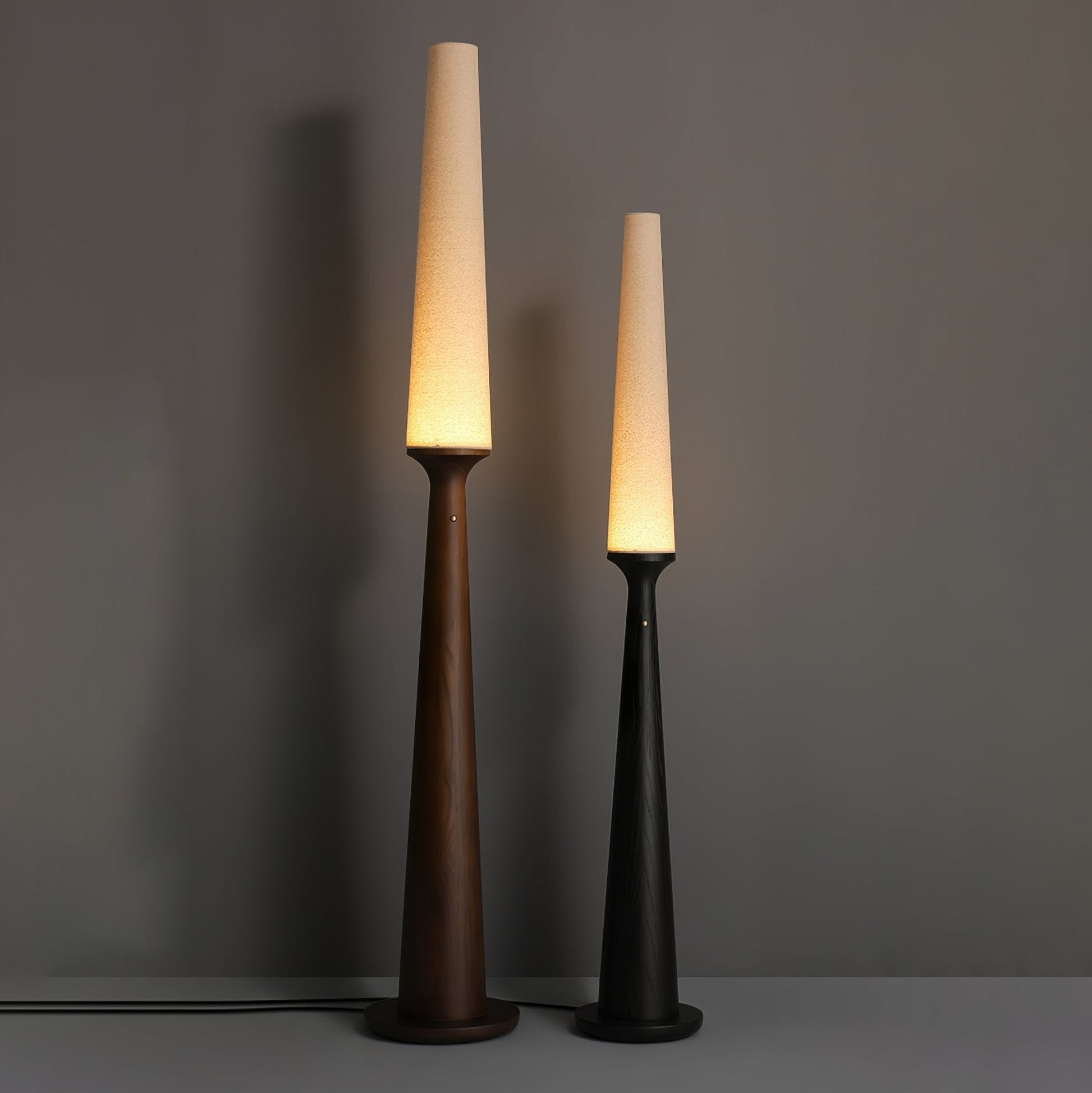 Vetheora Tapered Wood Floor Lamp - Blowlighting