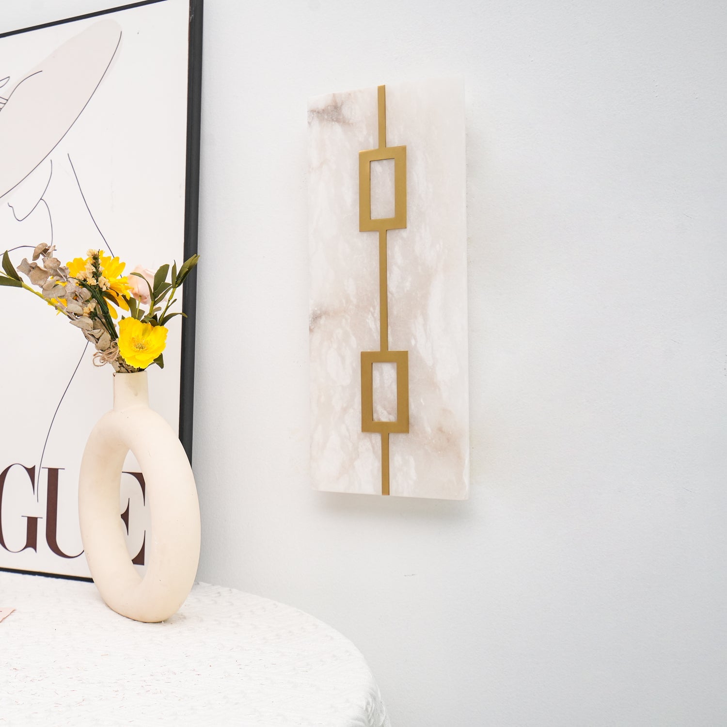 Alvelor Geometric Alabaster Wall Light - Blowlighting