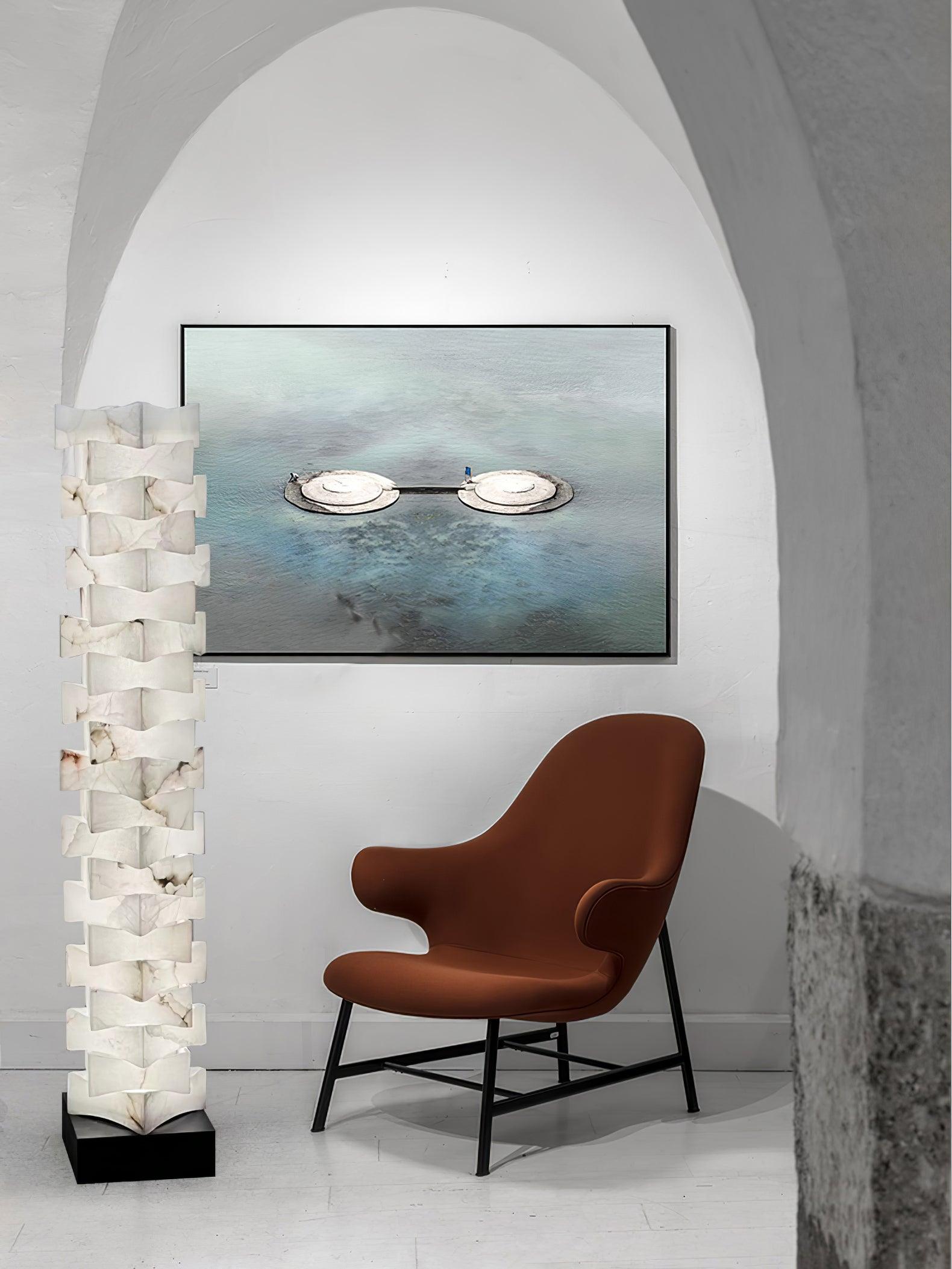 Isolde Alabaster Floor Lamp - Blowlighting