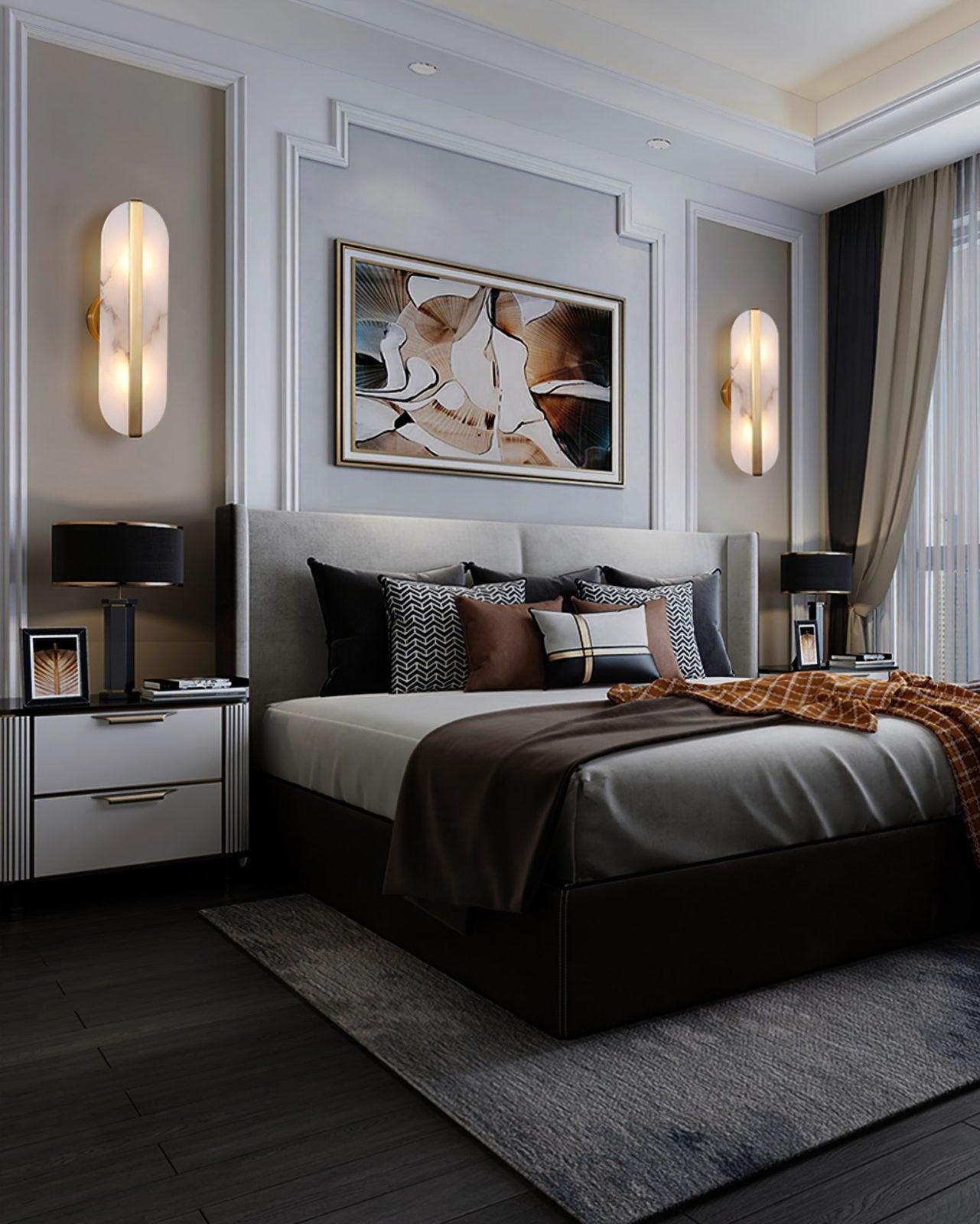 Calura Alabaster Double Light Wall Lamp - Blowlighting