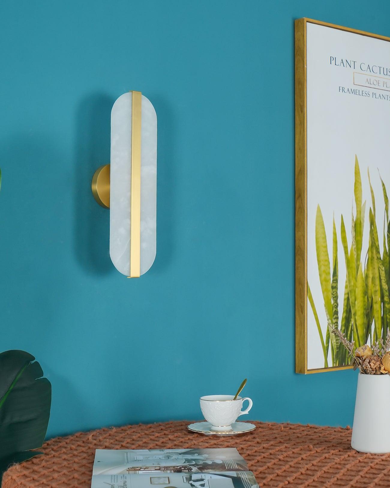 Calura Alabaster Double Light Wall Lamp - Blowlighting