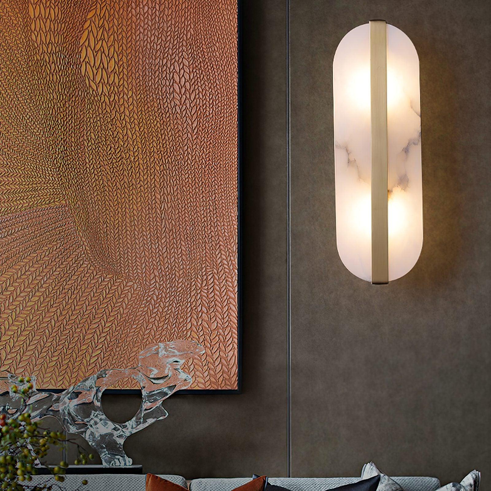 Calura Alabaster Double Light Wall Lamp - Blowlighting