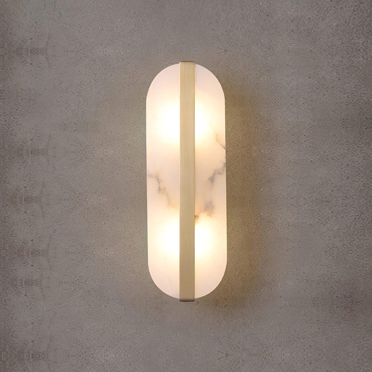 Calura Alabaster Double Light Wall Lamp - Blowlighting