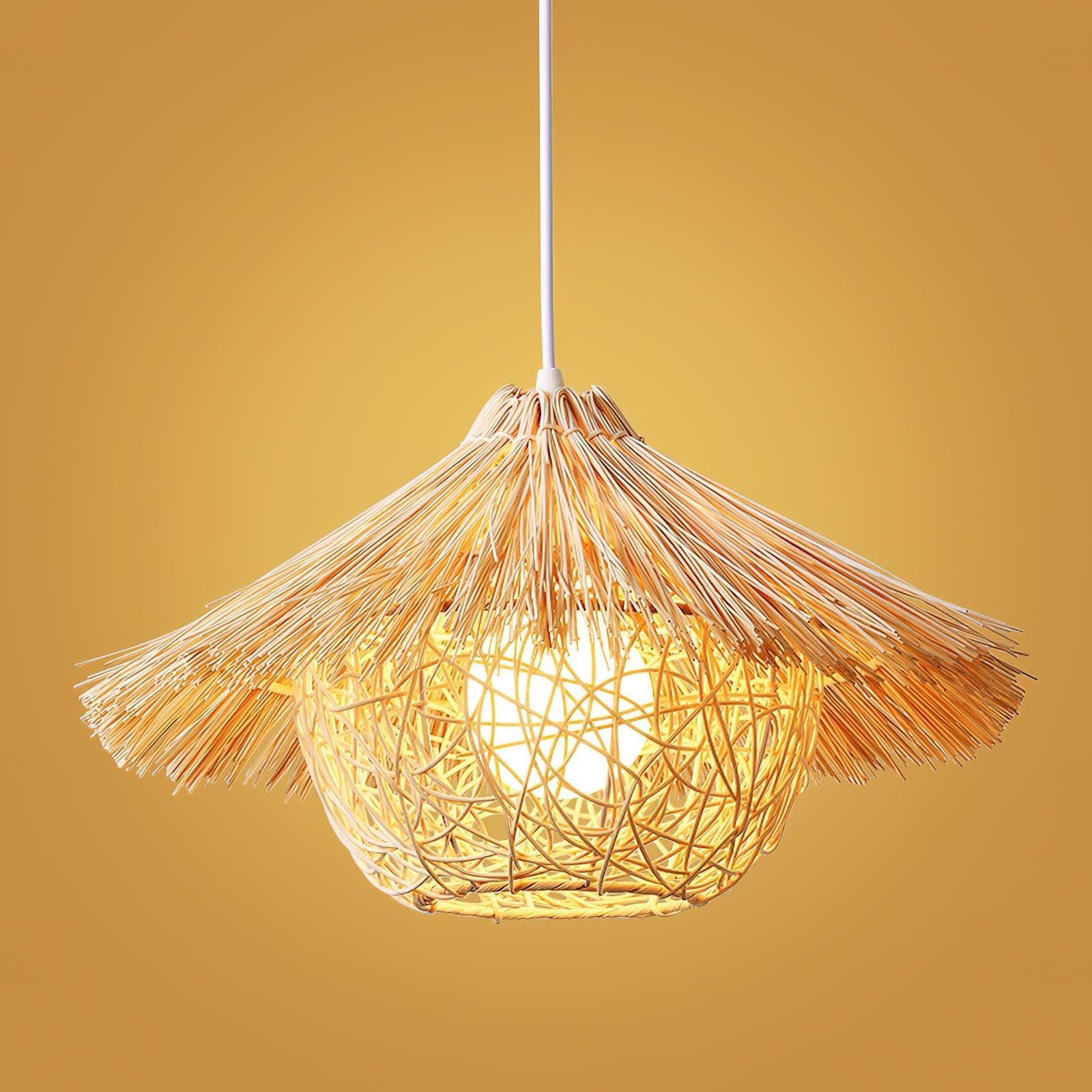 Straw Hat Pendant Light - Blowlighting