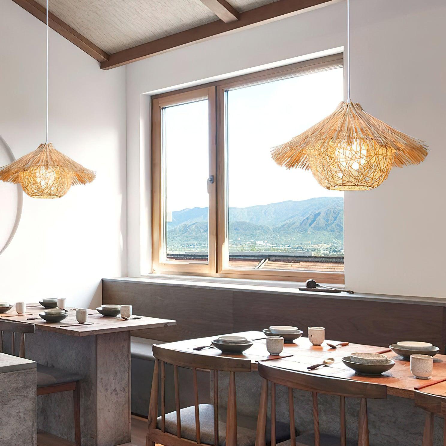 Straw Hat Pendant Light - Blowlighting
