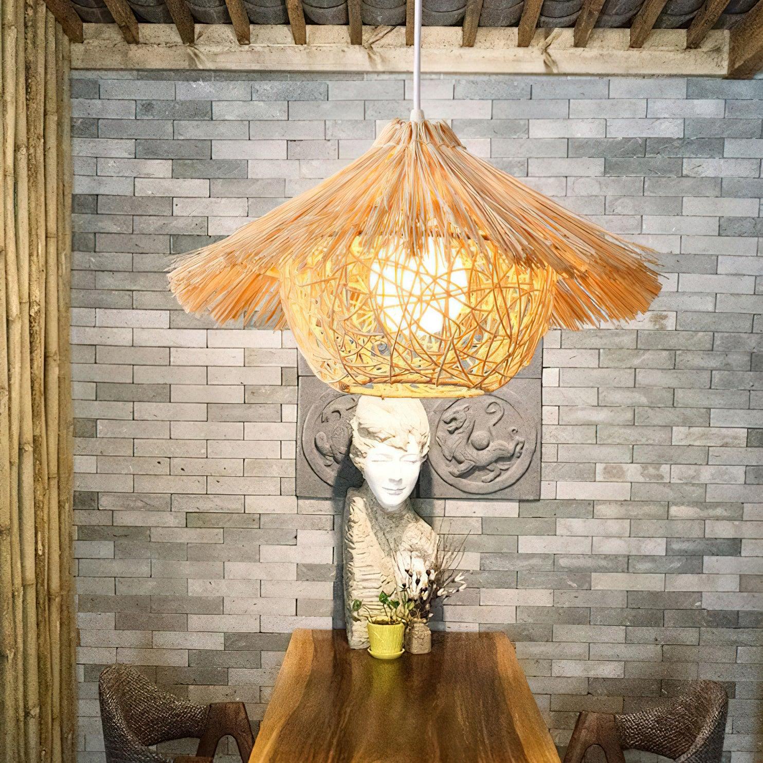 Straw Hat Pendant Light - Blowlighting