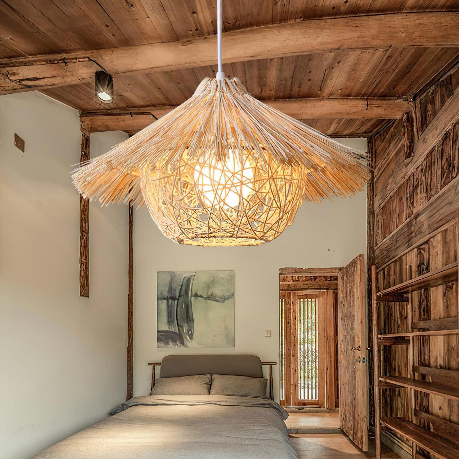 Straw Hat Pendant Light - Blowlighting