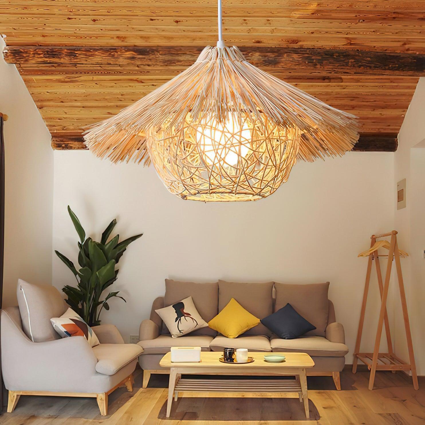 Straw Hat Pendant Light - Blowlighting