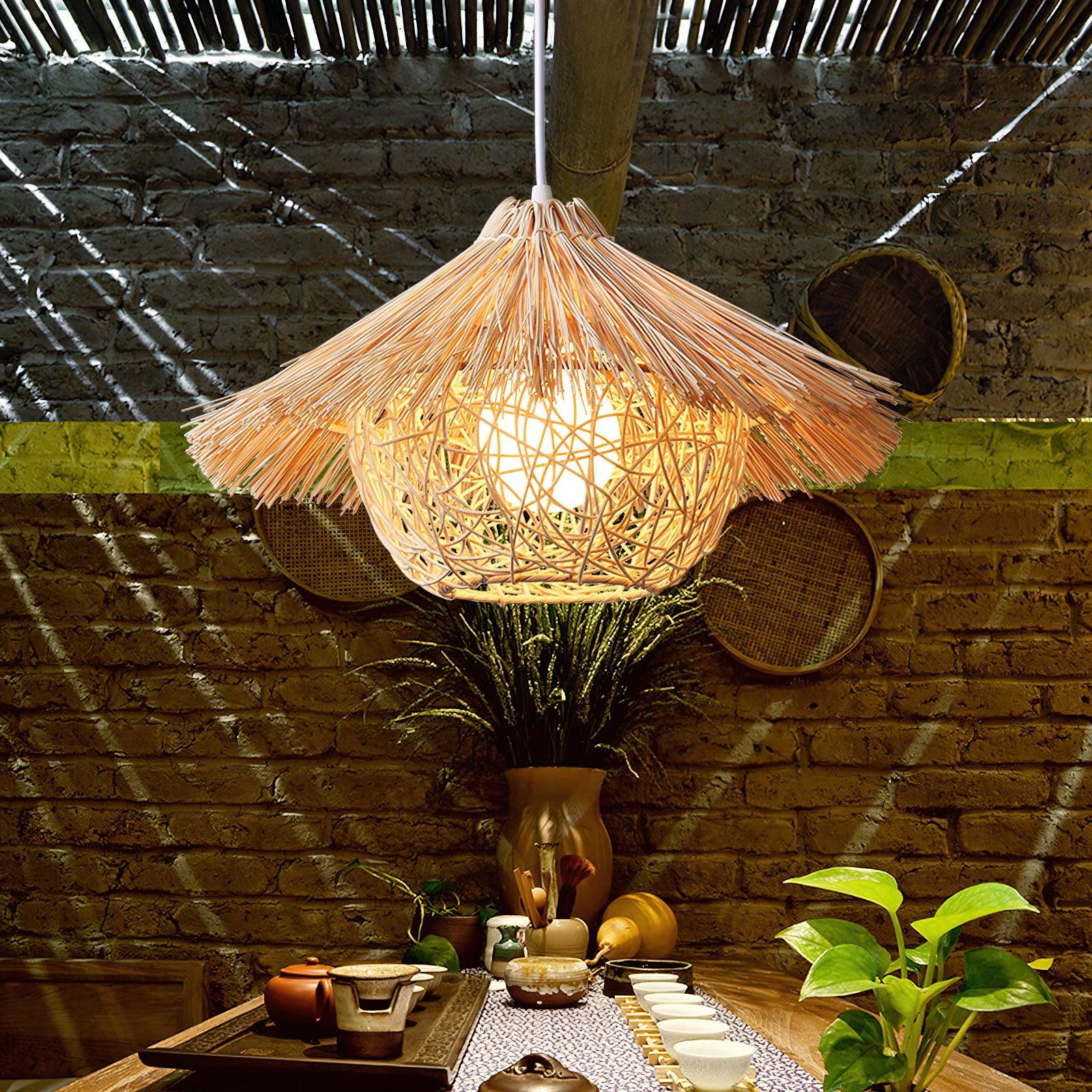 Straw Hat Pendant Light - Blowlighting