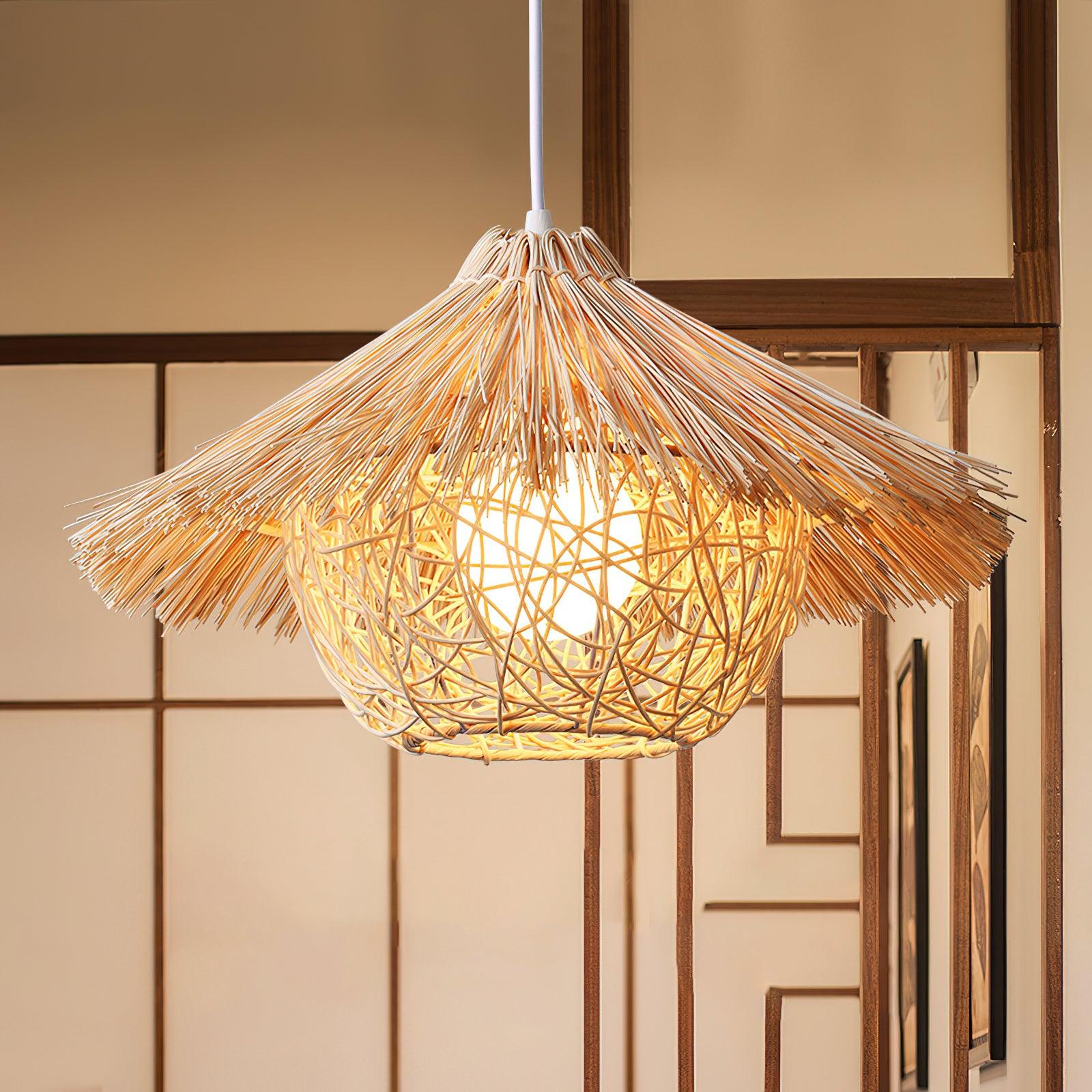 Straw Hat Pendant Light - Blowlighting