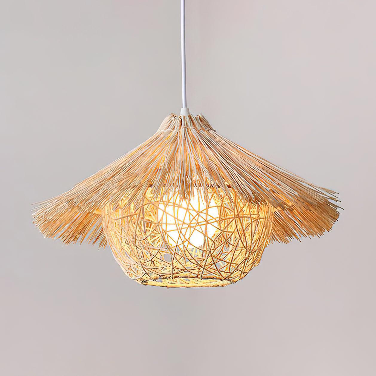Straw Hat Pendant Light - Blowlighting