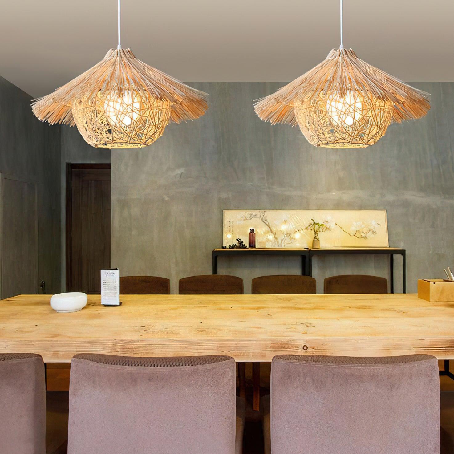 Straw Hat Pendant Light - Blowlighting