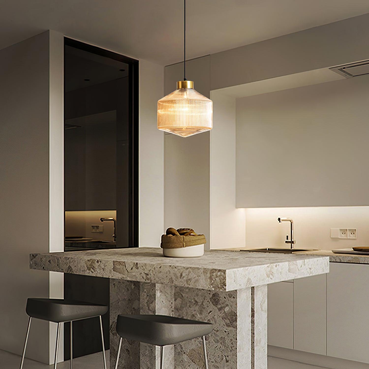 Striped Spinning Top Pendant Light - Blowlighting