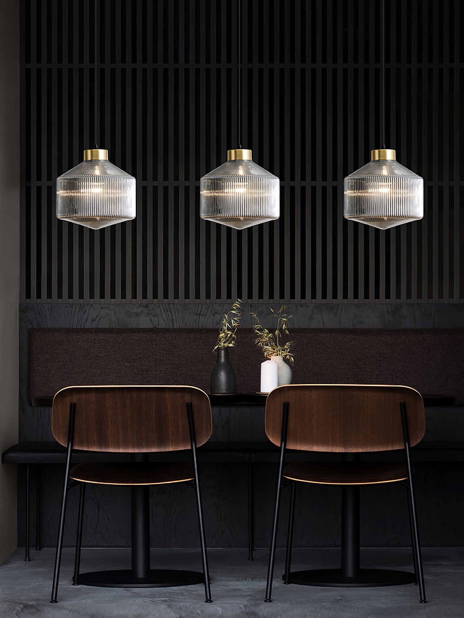 Striped Spinning Top Pendant Light - Blowlighting