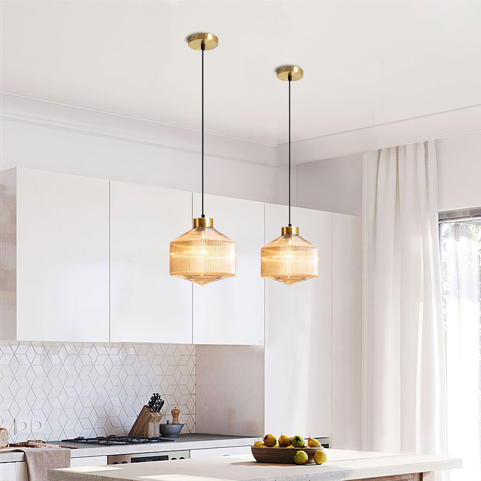 Striped Spinning Top Pendant Light - Blowlighting