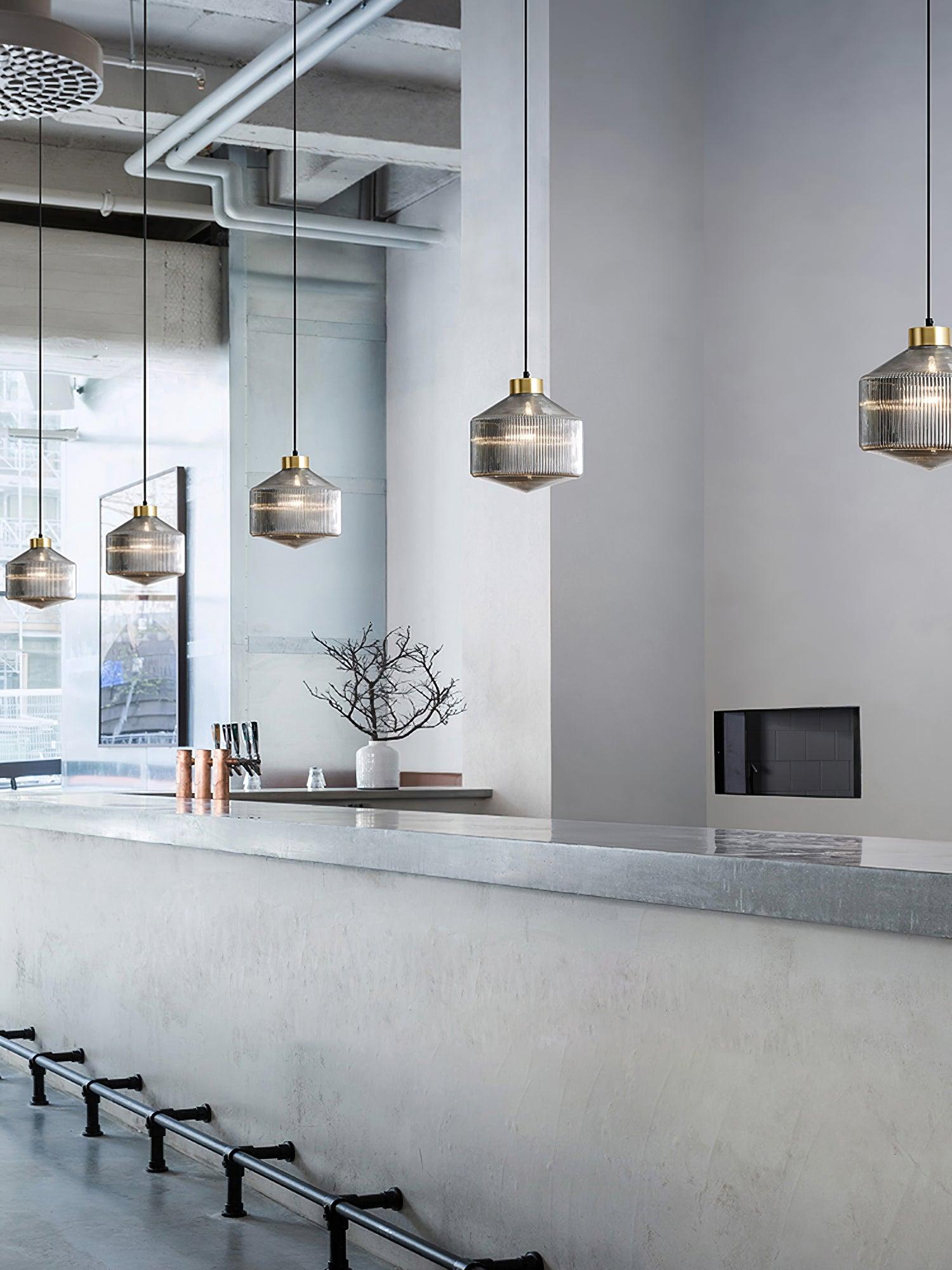 Striped Spinning Top Pendant Light - Blowlighting