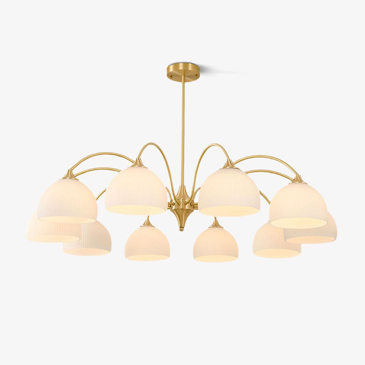 Striped Glass Bowl Chandelier - Blowlighting