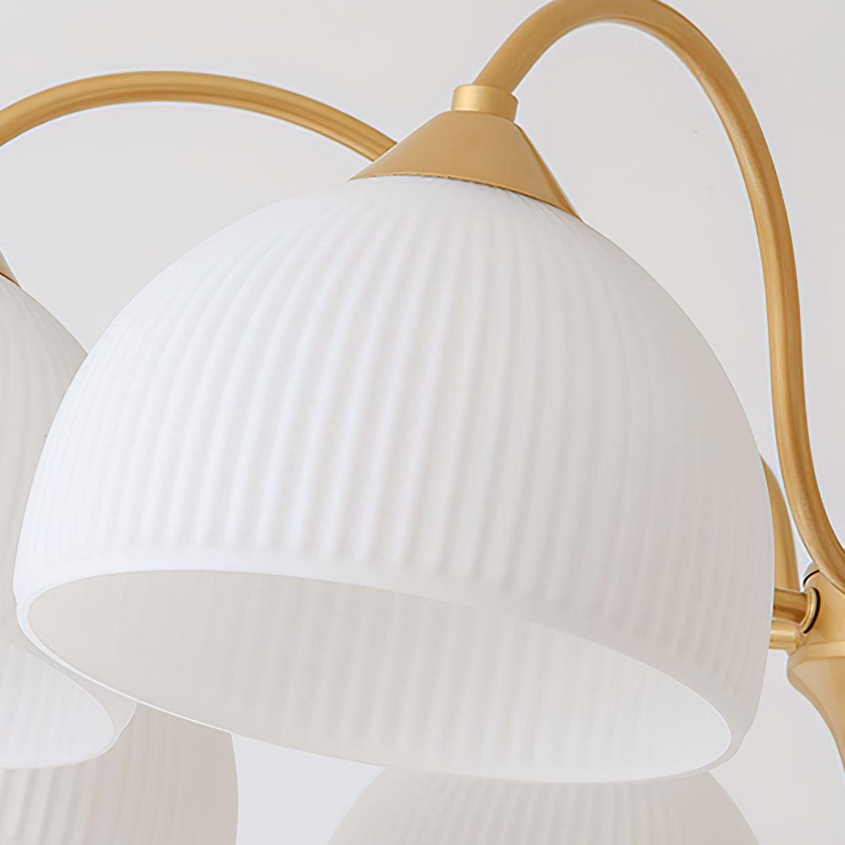 Striped Glass Bowl Chandelier - Blowlighting