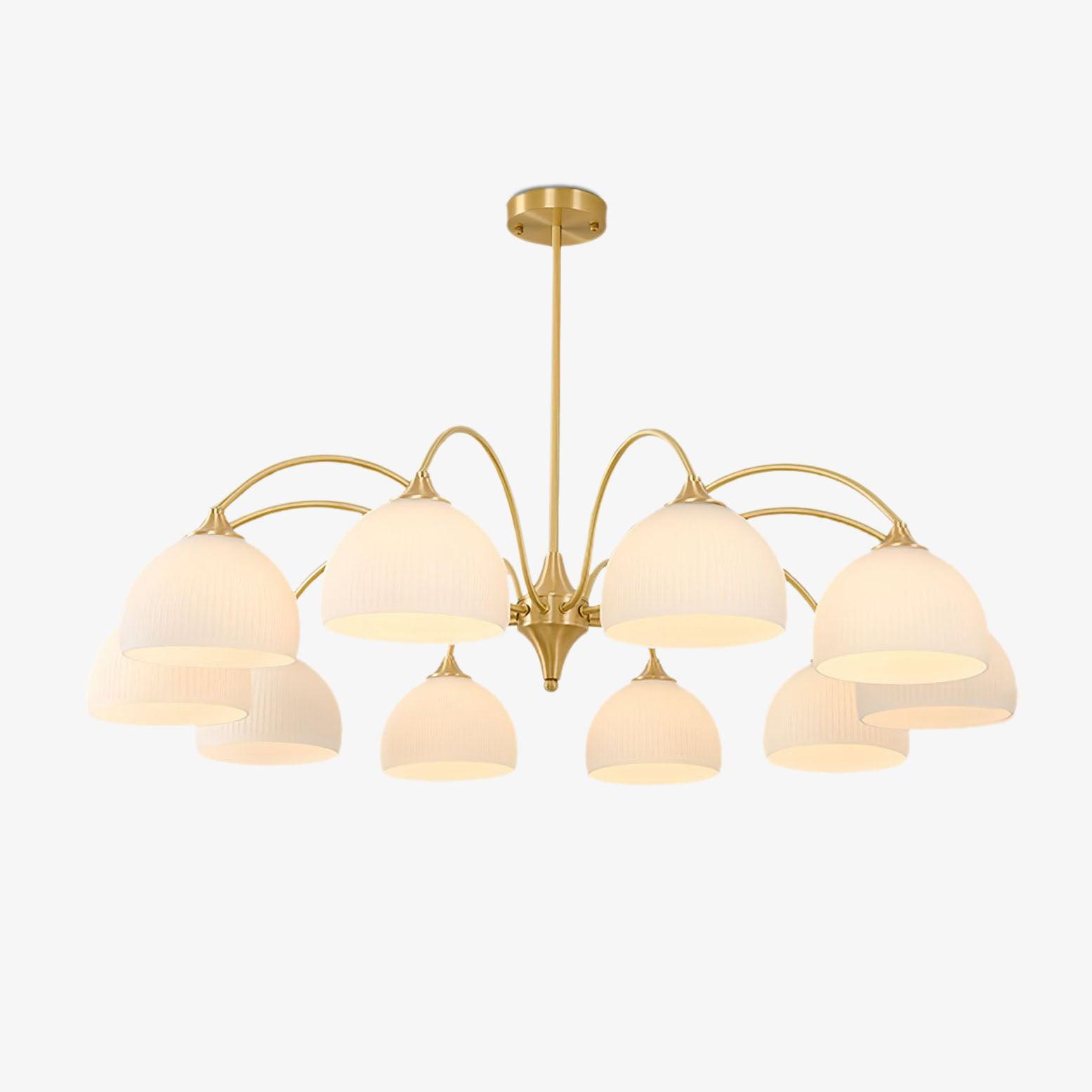 Striped Glass Bowl Chandelier - Blowlighting